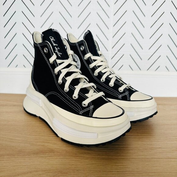 Rare Converse Run Star Legacy CX Hi Platform 7 Women Shoes Sneaker Black A00869C - Picture 10 of 12
